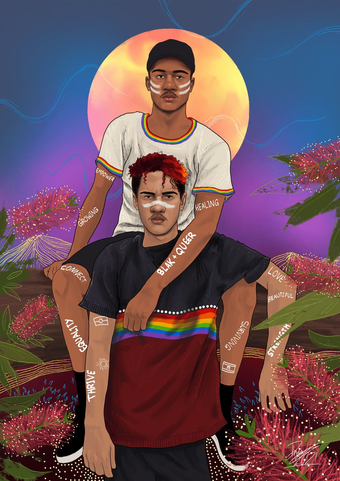 Dylan Mooney: Queer, Blak, & Here series A3 poster
